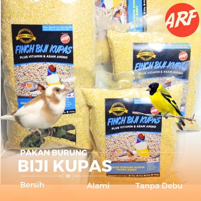 Pakan Finch Bijian Kupas Untuk Pakan Burung Finch Kenari Lovebird Parkit Kemasan 800 Gram