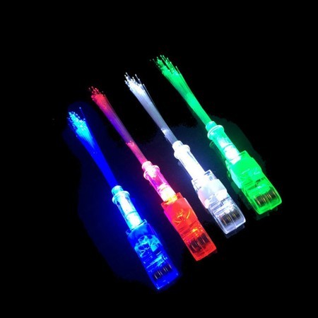 SENTER JARI LIDI TANGAN WARNA 4 PCS / LAMPU SENTER LED ANAK MURAH / SENTER SEPEDA