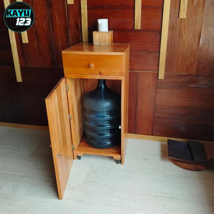 LEMARI DISPENSER GALON BAWAH - PAKE RODA..MINIMALIS (35X35X75 CM)