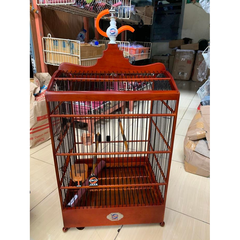 SANGKAR KANDANG BURUNG KENARI IJO KOTAK EBOD JAYA HITAM NO 3