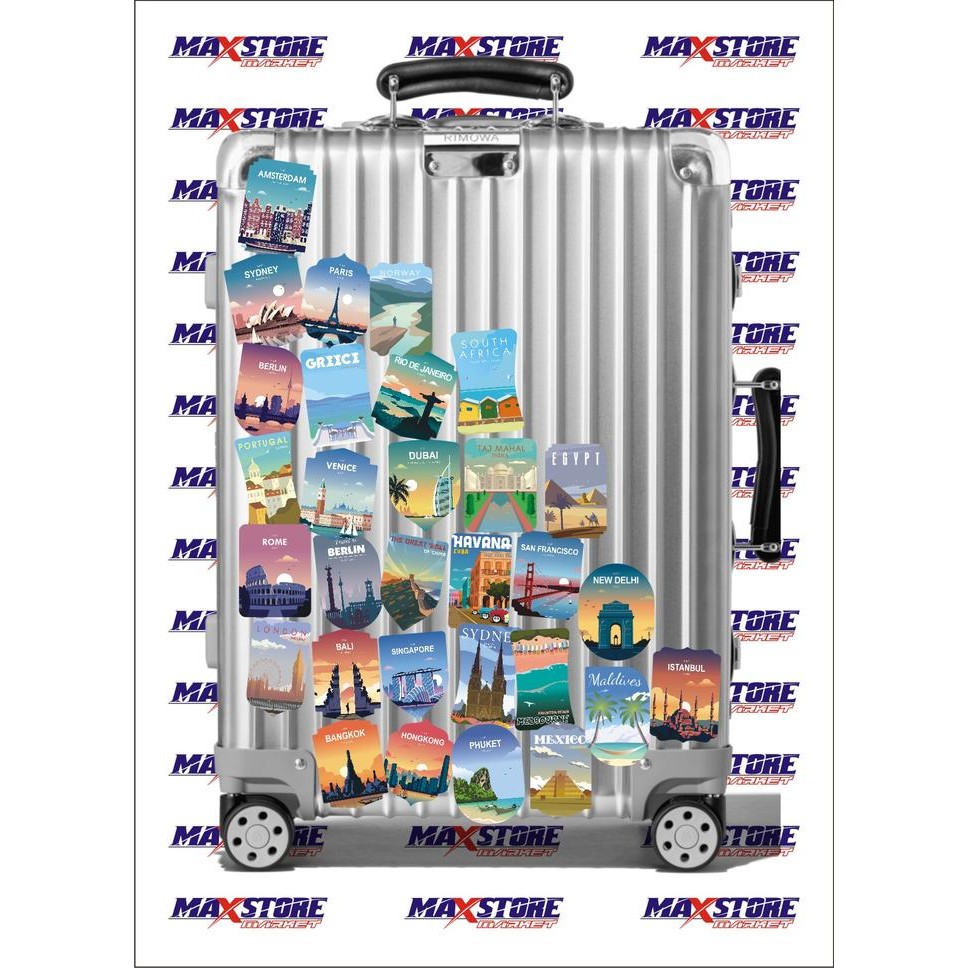 

LUGGAGE TAG STICKER / TRAVEL STICKER / STIKER NEGARA /VACATION STICKER