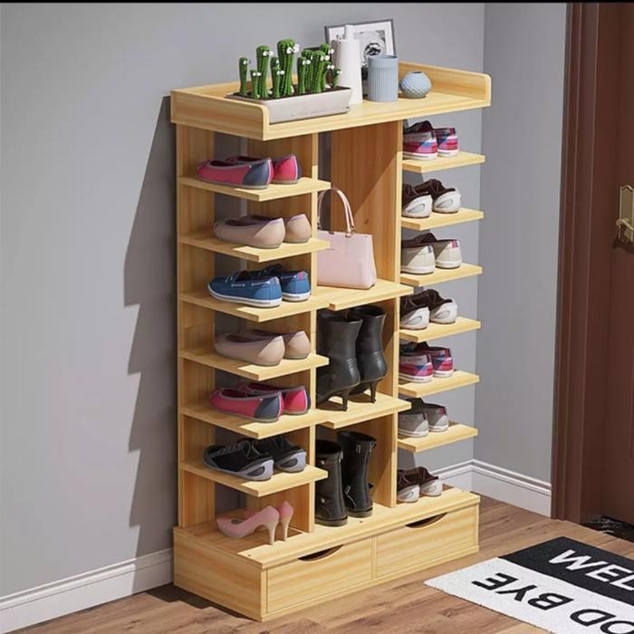 rak sepatu minimalis kayu jati Belanda asli