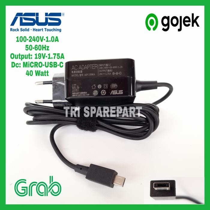 ADAPTOR CHARGER CASAN LAPTOP ASUS E202SA E202S E202 19V 1.75A ORI TERLARIS