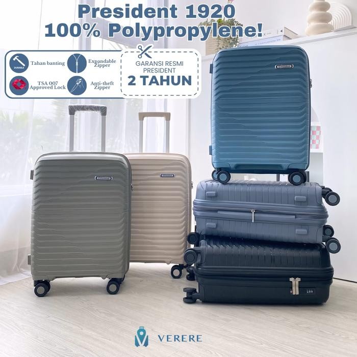 Koper Jumbo President 1920 Bagasi 28 Inch Anti Theft Expandable TSA