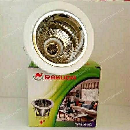 PREMIUM Fitting/Kap Lampu Plafon Tanam Downlight 4" RAKUDA DL-885 (Original)