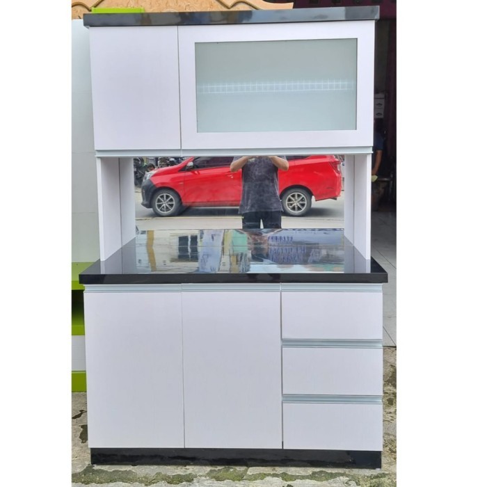 PREMIUM Lemari Dapur / Lemari Sayur / Lemari Piring / Rak Sayur 3 Pintu HPL