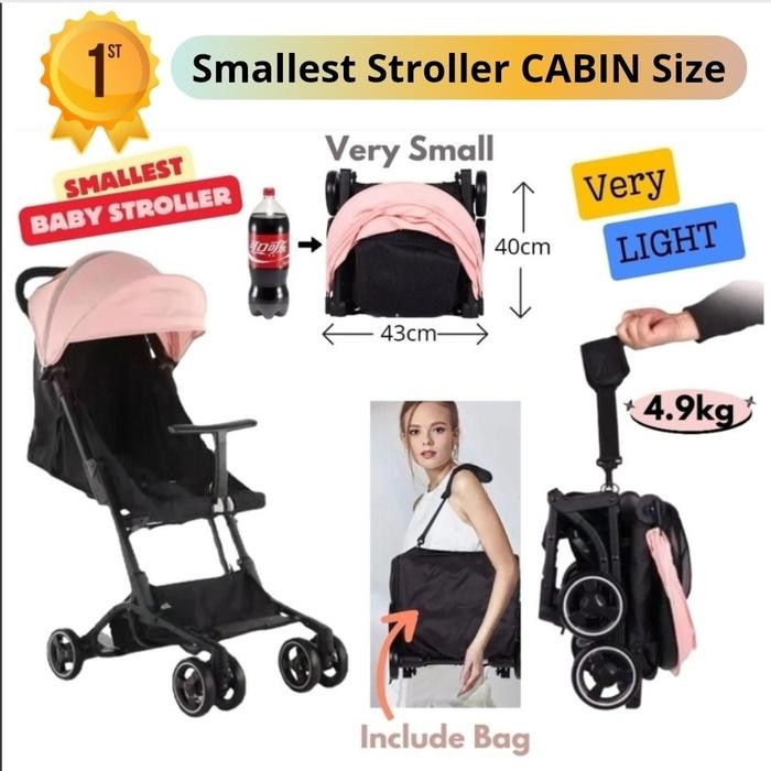 1St Cabin Size Baby Stroller The Smallest&Lightless Baby Stroller Lipat Terkecil & Teringan