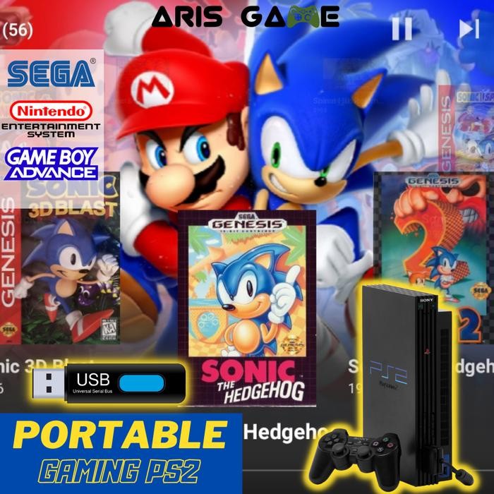 GAME RETRO SEGA NES GAMEBOY UNTUK PS2 MATRIX FULL1000 GAME PS2 GAME