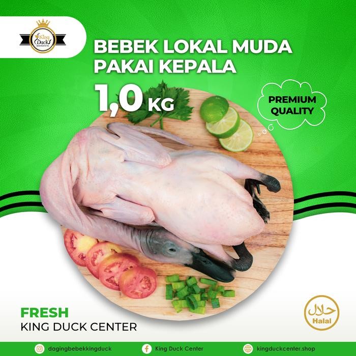 

DAGING BEBEK LOKAL MUDA 1,0 KG UTUH PAKAI KEPALA KAKI