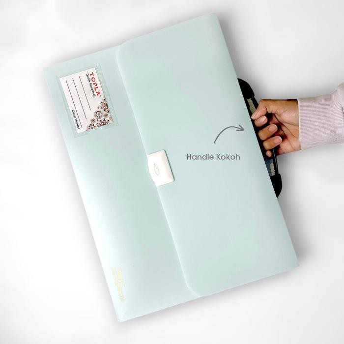 

[Deli Atk] Topla Map Harmonika Expanding File 9929 Map Dokumen Warna Pastel Folio F4 13File Biru