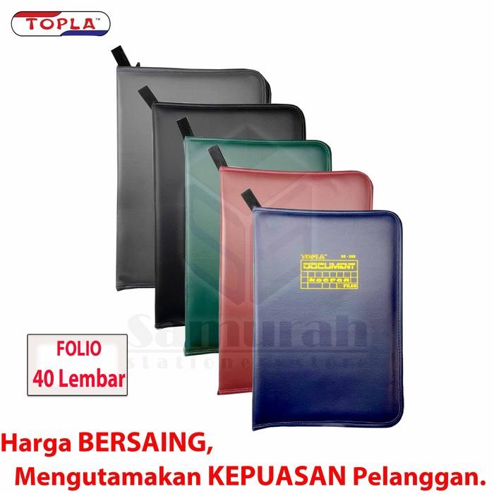 

[Deli Atk] Document Keeper Topla 40 Pocket Polos Folio + Seleting / Album Berkas Dokumen Eksklusif