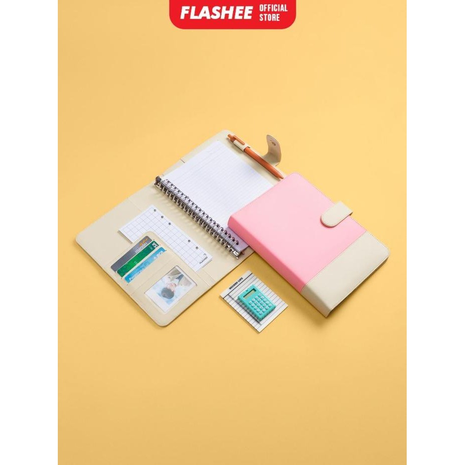

FLASHEE BINDER YUNA EKSKLUSIF TWO TONE A5 20 RING KULIT SINTETIS PREMIUM BINDER AESTHETIC SLOT