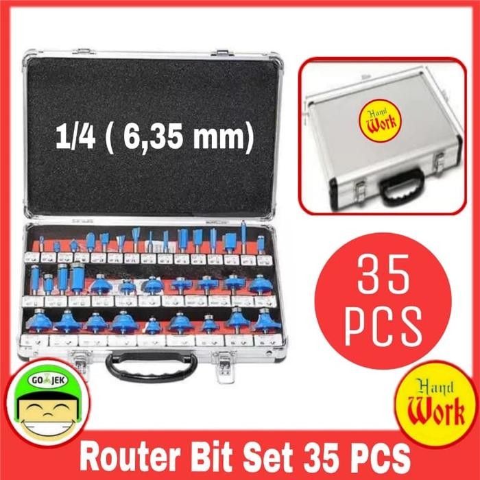Mata Router Bit Set 35 Pcs 1/4 Shank Mata Profil Woodworking Hobby