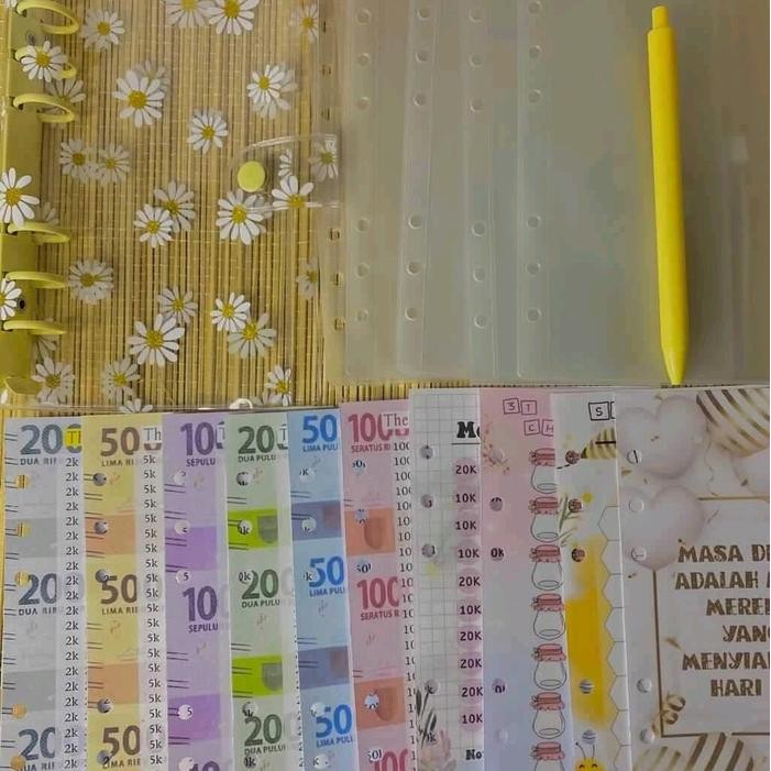 

[Deli Atk] Binder Paket Keuangan A6 Motif Daisy Plastik Kertas