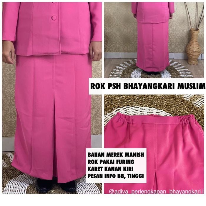 STELAN PSH Bhayangkari Muslim SUDAH JAHIT Bahan Manish