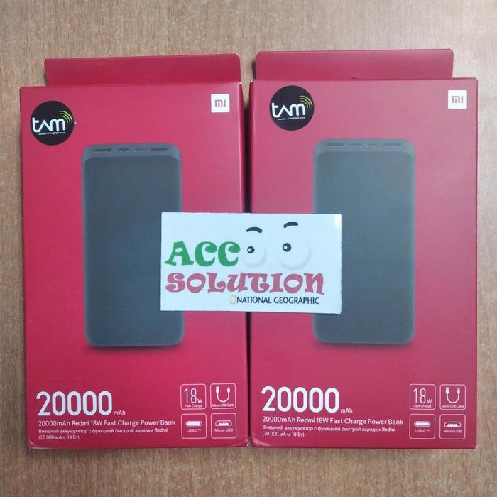 Powerbank Fast Charging Xiaomi Redmi 20000Mah Original Garansi Tam Berkualitas