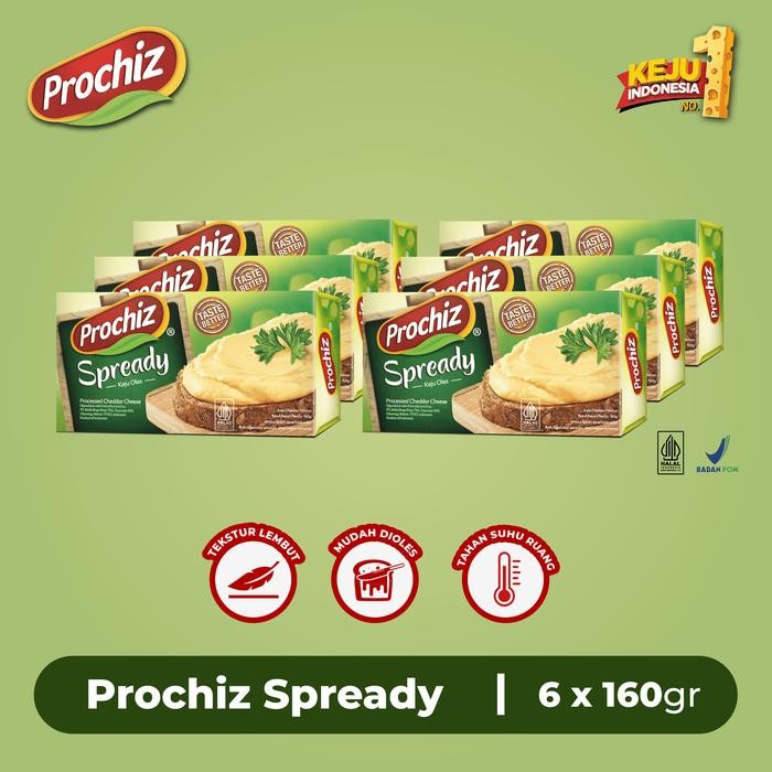 

Keju PROCHIZ Spready 160 gr Paket 6 pcs