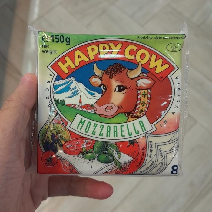

Happy Cow cheese keju Mozzarella ( isi 8 slice ) 150gr