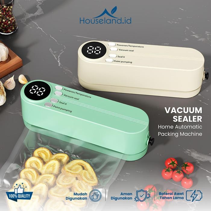 Mesin Penyegel Makanan Plastik Portabel Mini Otomatis Dengan Penyedot Debu - Sealer