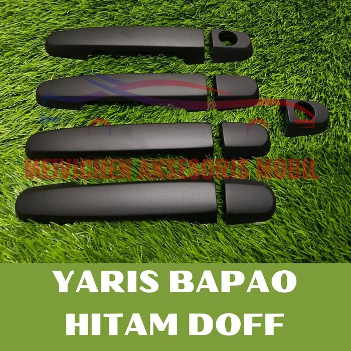 COVER HANDLE GAGANG PINTU MOBIL YARIS BAPAO BAKPAO HITAM DOFF