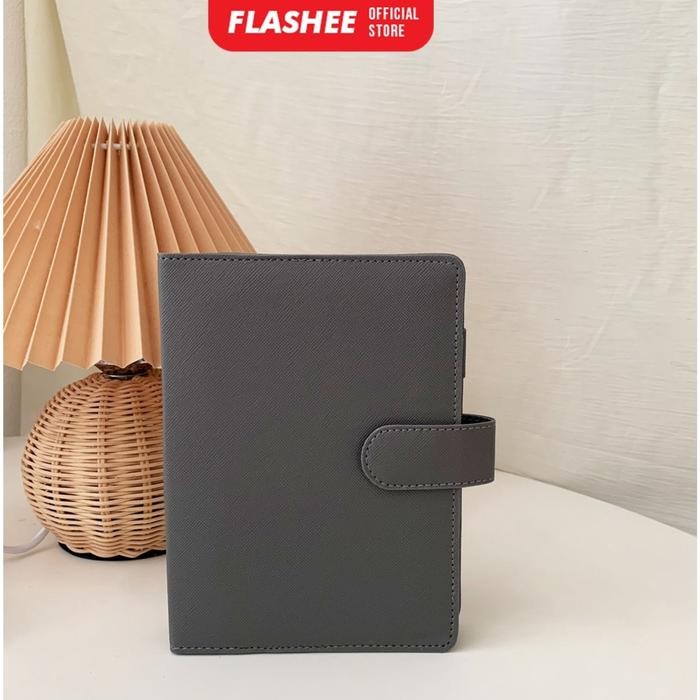 

FLASHEE BINDER KEUANGAN A6 RING 6 ABU COVER BINDER A6 LUBANG 6 RING ABU BINDER PAPER STATIONERY KODE
