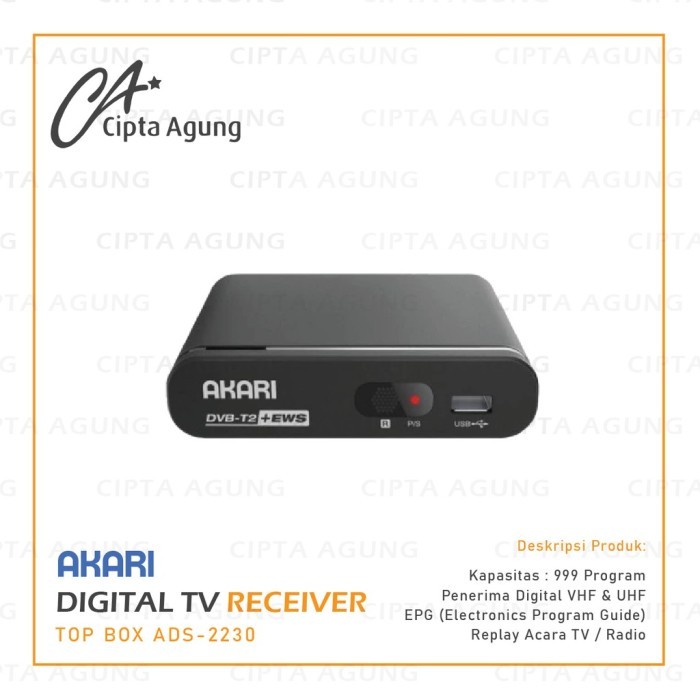 (Expert) RECEIVER TV SET TOP BOX AKARI ADS-2230 ADS2230 DVB-T2 DIGITAL