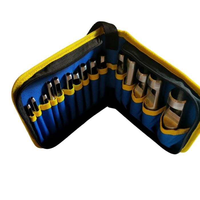 

Pahat Plong Set 15 Pcs - Pelubang Pembolong Karet Kulit Set 15 Pcs