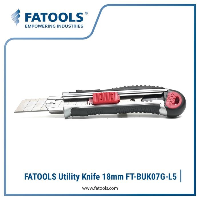 

FATOOLS BUK07G-L5 Utility Knife 18MM Cutter Pemotong Kardus Kertas