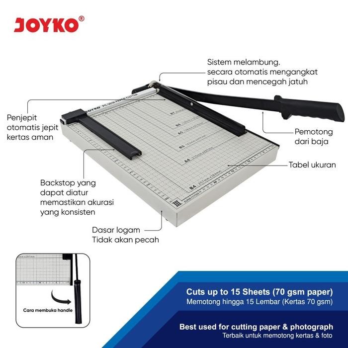 

Paper Cutter / Pemotong Kertas B4 - Joyko PC-3038