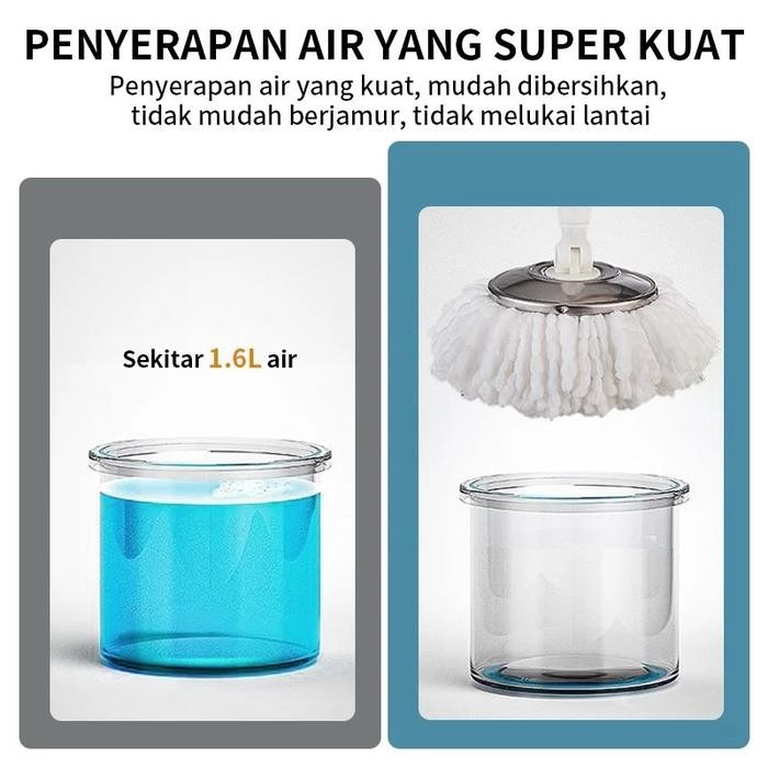 GM BEAR TONGKAT PEL + KAIN PEL SET - MOP STICK SET WITH HEADMOP