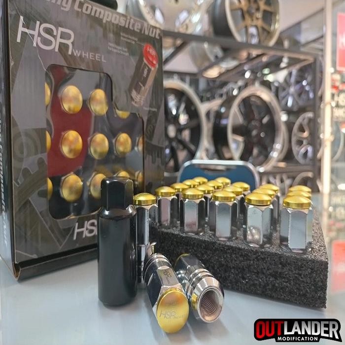 Baut Mur Roda Variasi Hsr Wheel Racing Ukuran 12X1,25/1,5 Gold Croome