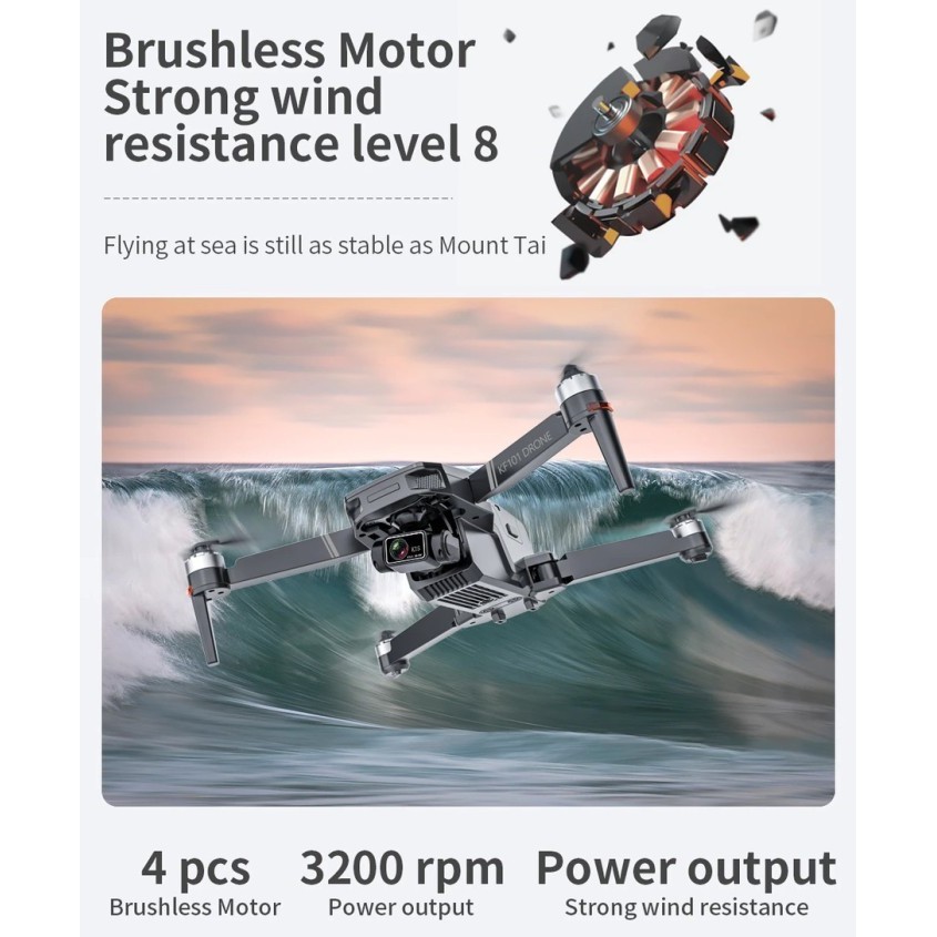 (Expert) KF101 Max 3KM Drone 4K 3 Axis EIS Camera GPS FPV 5G Wifi Upgrade Pro
