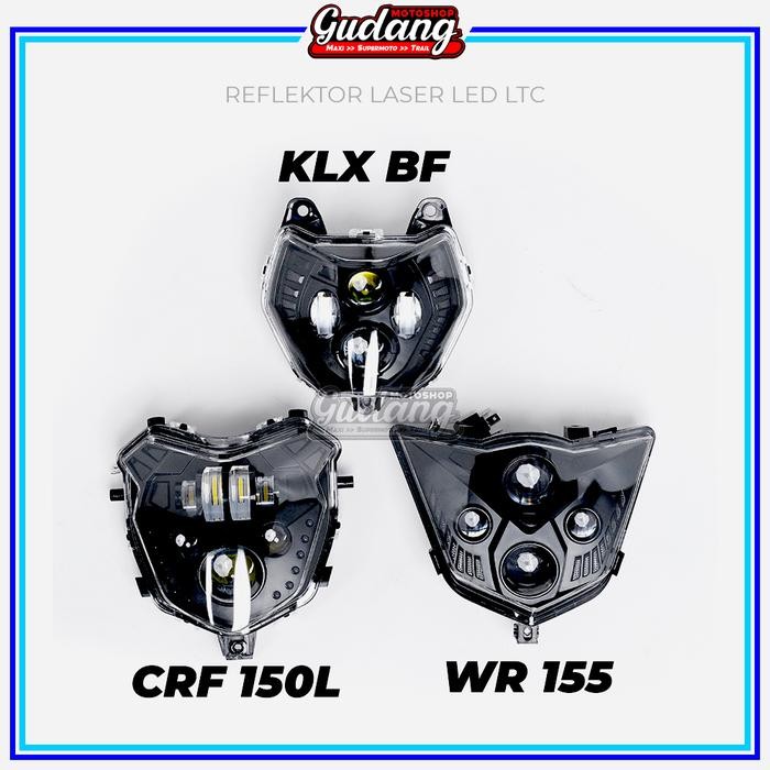 Reflektor Laser LED LTC Lampu Depan Supermoto LED Motor KLX 150 Bigfoot Dtracker CRF 150L WR 155