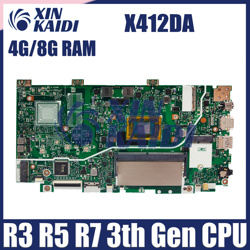 Computer Mainboard For ASUS X412DK X412D X412DA A412D F412D Laptop Motherboard CPU R3 R5 R7 UMA 4G 8