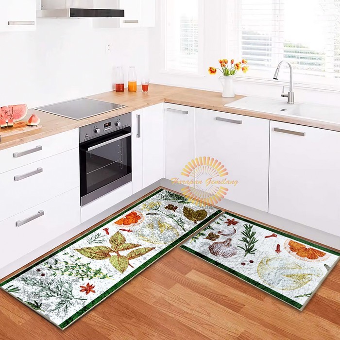 Keset Kaki Anti Slip Alas Lantai Dapur Kitchen Floor Mat Glossy 1 SET
