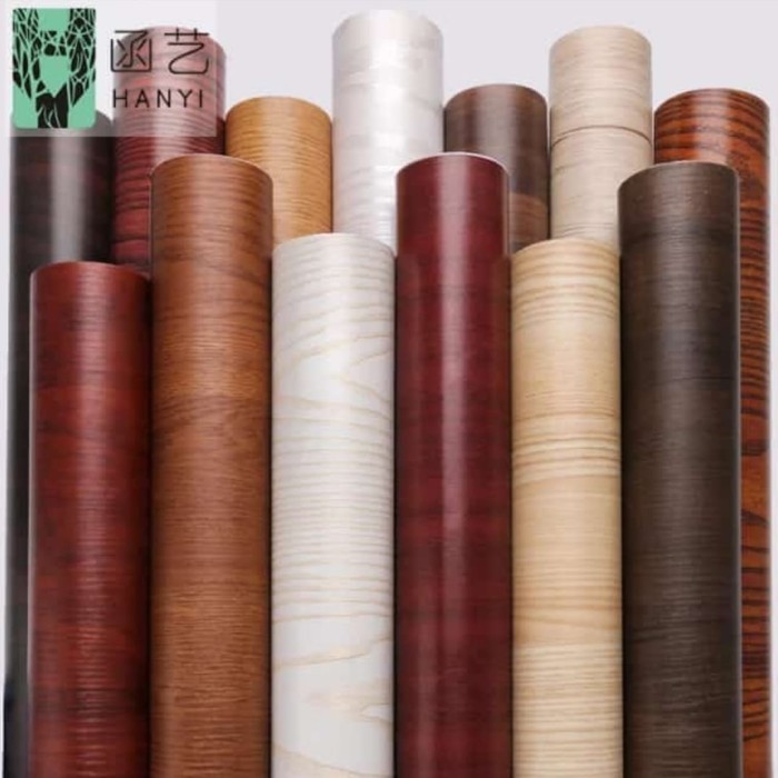 sticker Deco sheet PVC pelapis meja furniture HPL kayu