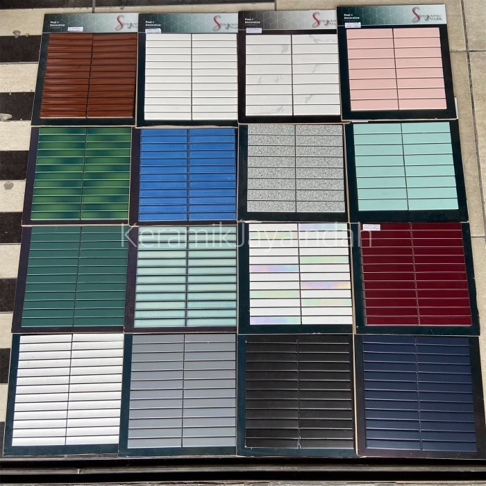 KERAMIK MOZAIK LONG POTTERY STRIPE PLAZA NARA KITCHEN BACKSPLASH