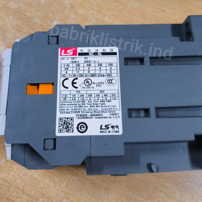 CONTACTOR KONTAKTOR GMD 9 ATAU MC 9B COIL 110V DC 110VDC ORIGINAL LS