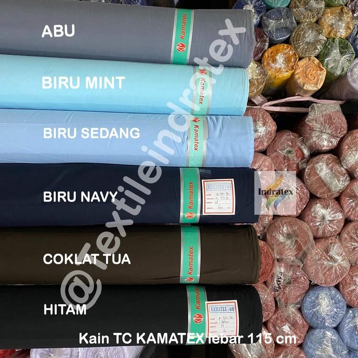 Terlaris ( Per 1 Roll ) Kain Katun Jepang Tc Kamatex Rollan Lebar 115 Cm Isi 54 Meter Bahan Baju