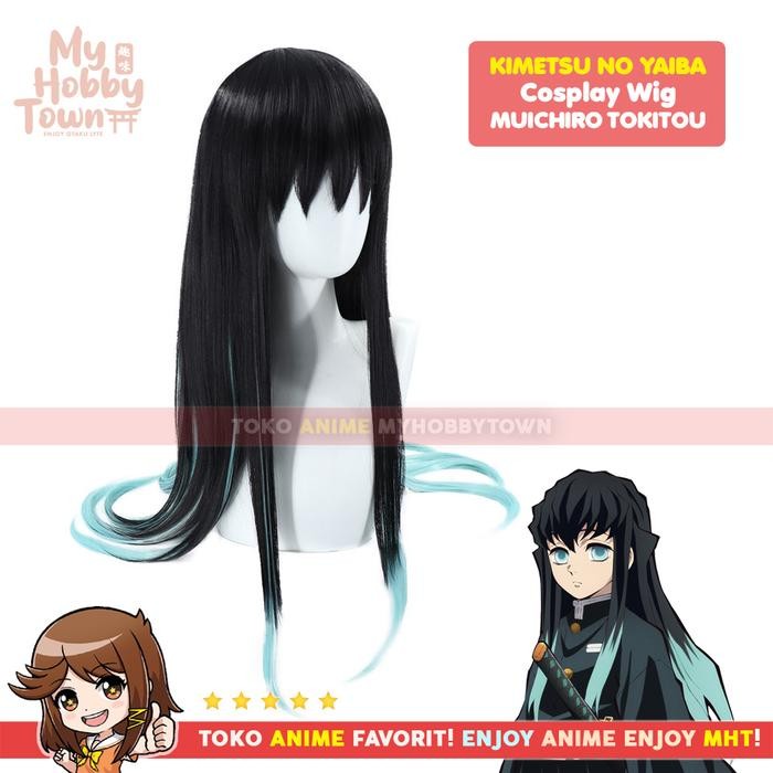 PREMIUM Wig Cosplay Anime Kimetsu no Yaiba Demon Slayer : Muichiro Tokito