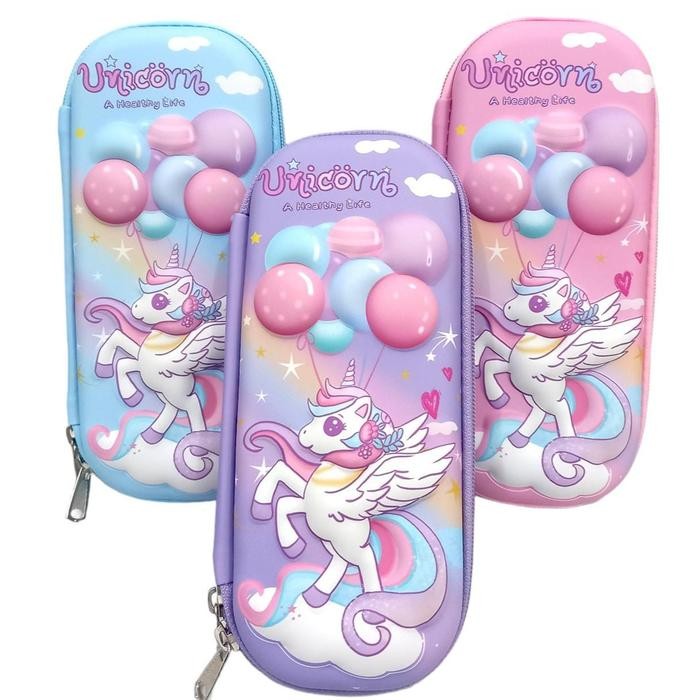 

Kotak Pensil 3D Timbul Unicorn Balloon Tempat Pensil Anak Perempuan Pensil Case Berkualitas Original