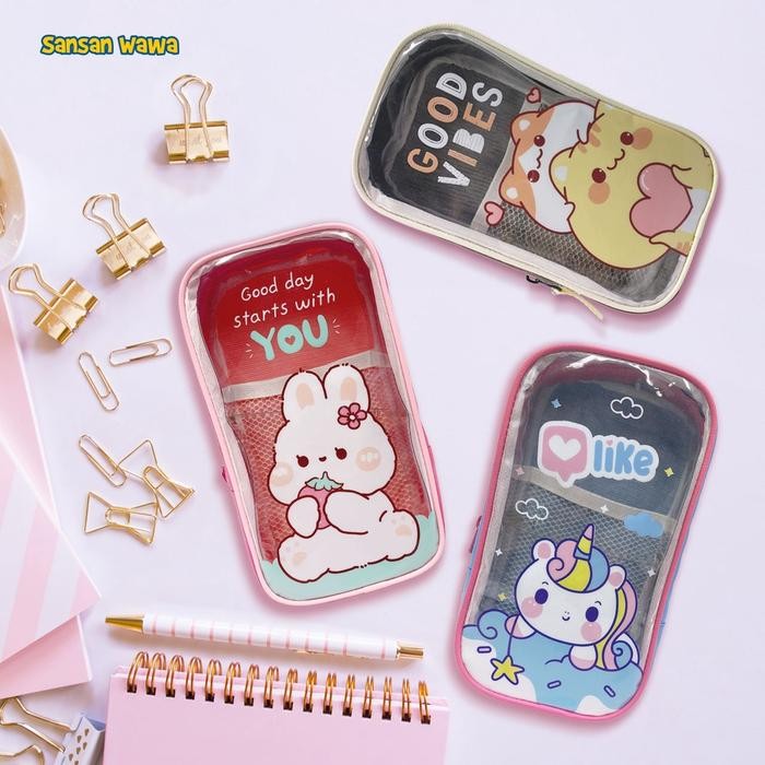 

Tempat Pensil Motif Kartun Kawaii Anti Air Size Besar ationery