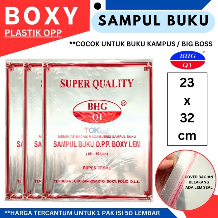

Sampul Buku BOXY Tebal OPP Lem isi 50 lbr