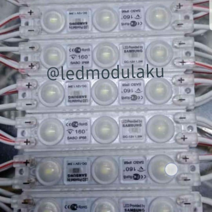 (Expert) Led Modul Samsung 2835 3LED 6313 IP68 12V -Putih