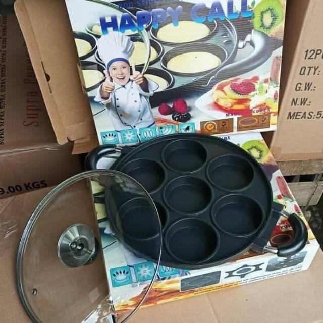 

Cetakan Kue Telur Martabak Mini 7 Lubang Datar Happy Call / Hc Gratis Ongkir