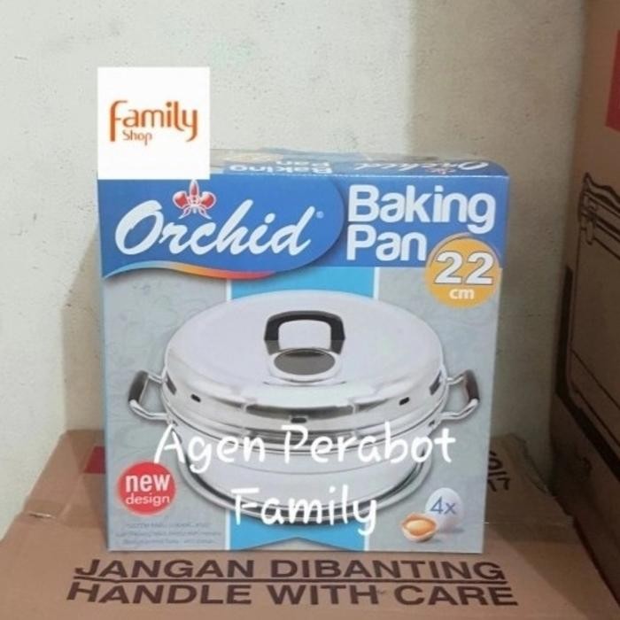

Alat Pembuat Kue / Bolu Bakingpan Orchid 22Cm Baking Pan 4 Telur Gratis Ongkir