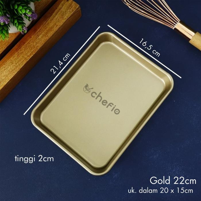 

Chefio Loyang Premium Persegi Panjang Gold / Baking Tray / Nampan Oven Gratis Ongkir