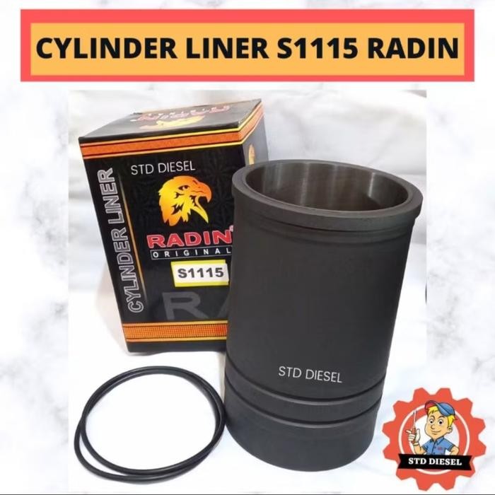Cylinder Liner S1115 Zs1115 Liner Buring Diesel Engine Merk Radin Mesin Diesel 23 24 Hp Pk