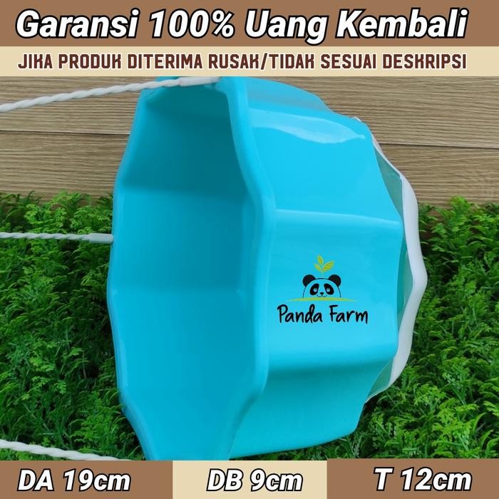 Pot Gantung Bunga Tanaman Cantik No 6 Enoki - Warna Toska