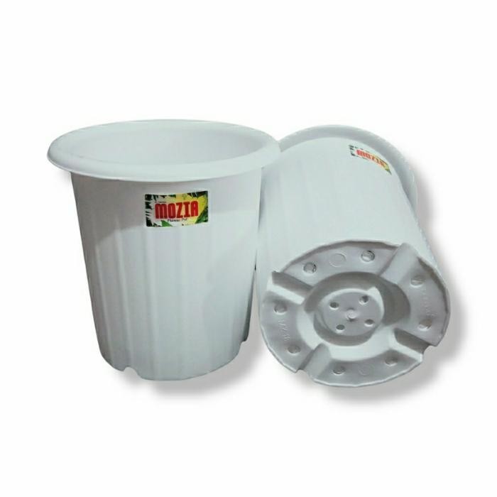 Pot Tanaman Putih Mozia Tinggi 15 Pot Bunga 15 Tebal Pot Tinggi Putih